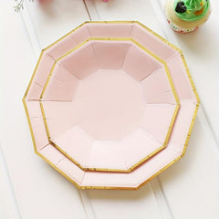 8pcs Disposable Dinnerware Set Paper Dinner Plates Party Decoration