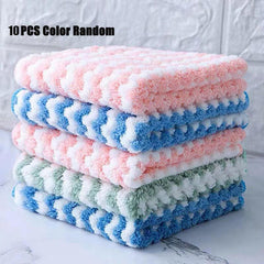5 10 20 30 Pack Kitchen Dish Cloths Coral Fleece Microfiber Dish Towels