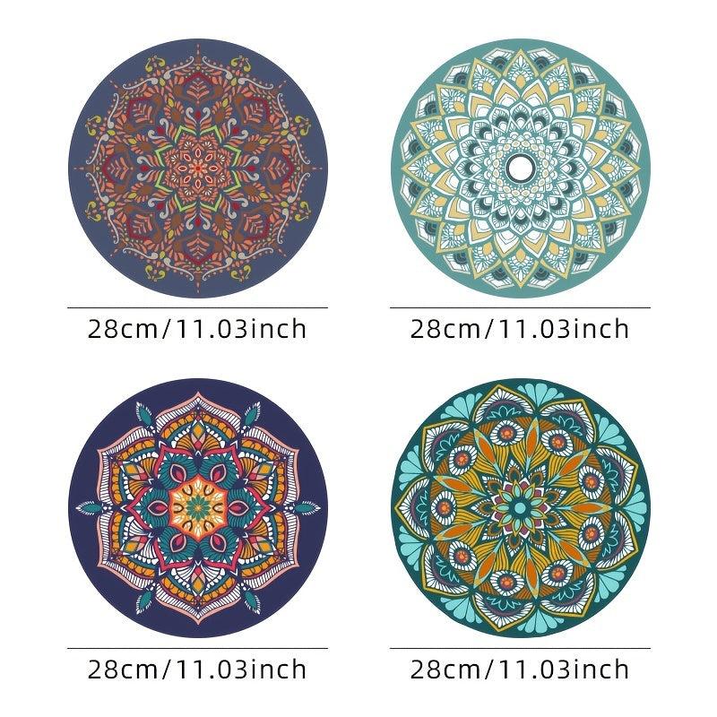 4pcs Boho Placemat Anti-Scalding Heat Insulation Mouse Keyboard Mat