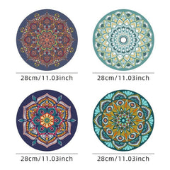 4pcs Boho Placemat Anti-Scalding Heat Insulation Mouse Keyboard Mat