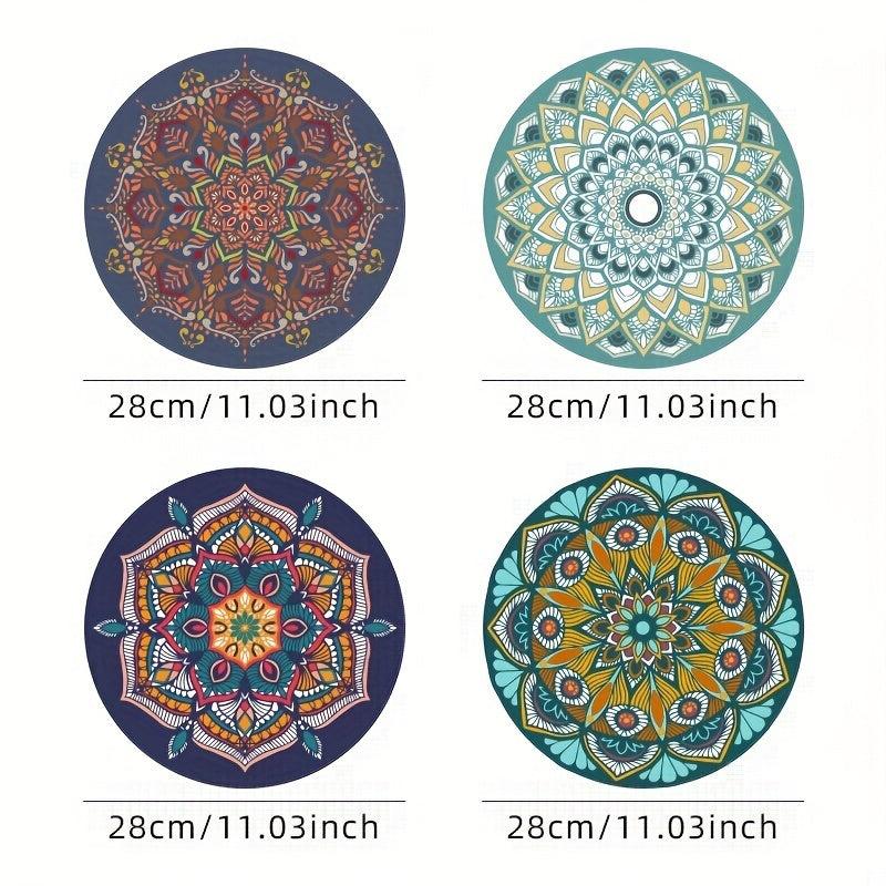 4pcs Boho Placemat Anti-Scalding Heat Insulation Mouse Keyboard Mat