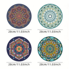 4pcs Boho Placemat Anti-Scalding Heat Insulation Mouse Keyboard Mat