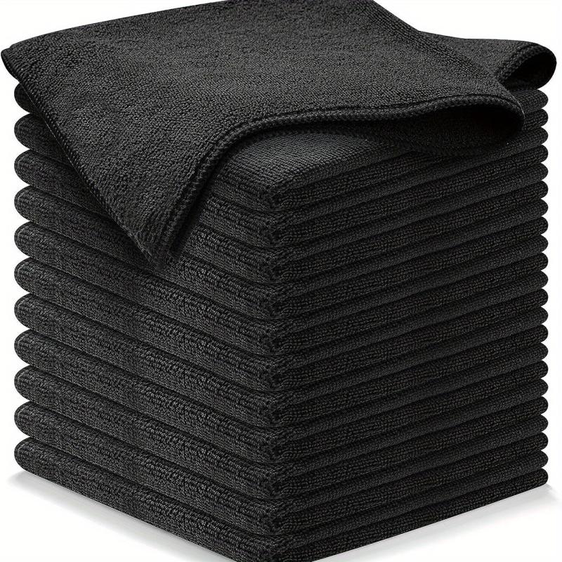 12pcs Microfiber Dish Cloths Absorbent Daily Cleaning Rags Scouring Pads