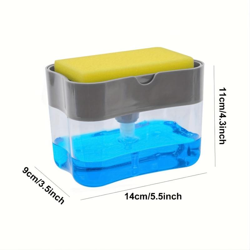 Kitchen Sink Soap Dispenser & Sponge Holder Silver Finish