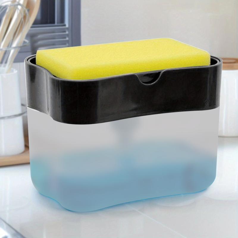 Kitchen Sink Soap Dispenser & Sponge Holder Silver Finish
