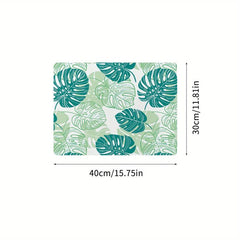 Monstera Leaf Plants Drying Mat Non Slip Absorbent Wear resistant