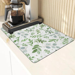 Monstera Leaf Plants Drying Mat Non Slip Absorbent Wear resistant