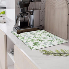 Monstera Leaf Plants Drying Mat Non Slip Absorbent Wear resistant