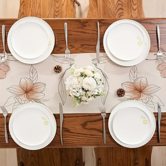 Watercolor Floral Table Runner for Spring & Summer Decor