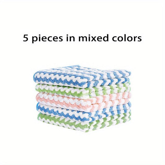 10pcs Microfiber Dish Cloths Overlock Cationic Dishcloth