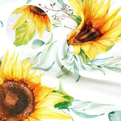Rural Sunflower Pattern Tablecloth Washable Anti-slip Table Cover
