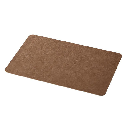 Vintage Cowhide Placemat Non Slip Double Sided Leather PVC Heat Mat