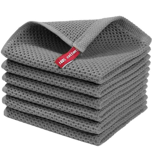 Waffle Dish Towel 30x48cm Kitchen Cloth Hand Rags Cooking Cleaning