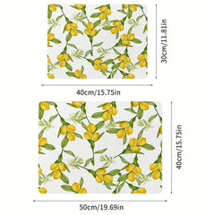 Lemon Printed Dish Drying Mat Absorbent Non Slip Wear resistant