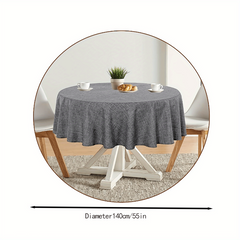 Polyester & Cotton Tablecloth Solid Linen Fabric, Waterproof & Washable