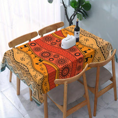 Bohemian Colorful Table Cloth Yellow Gradient Table Cover