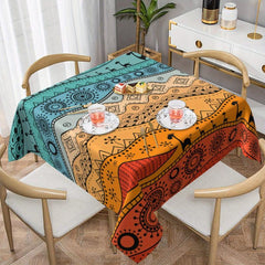 Bohemian Colorful Table Cloth Yellow Gradient Table Cover