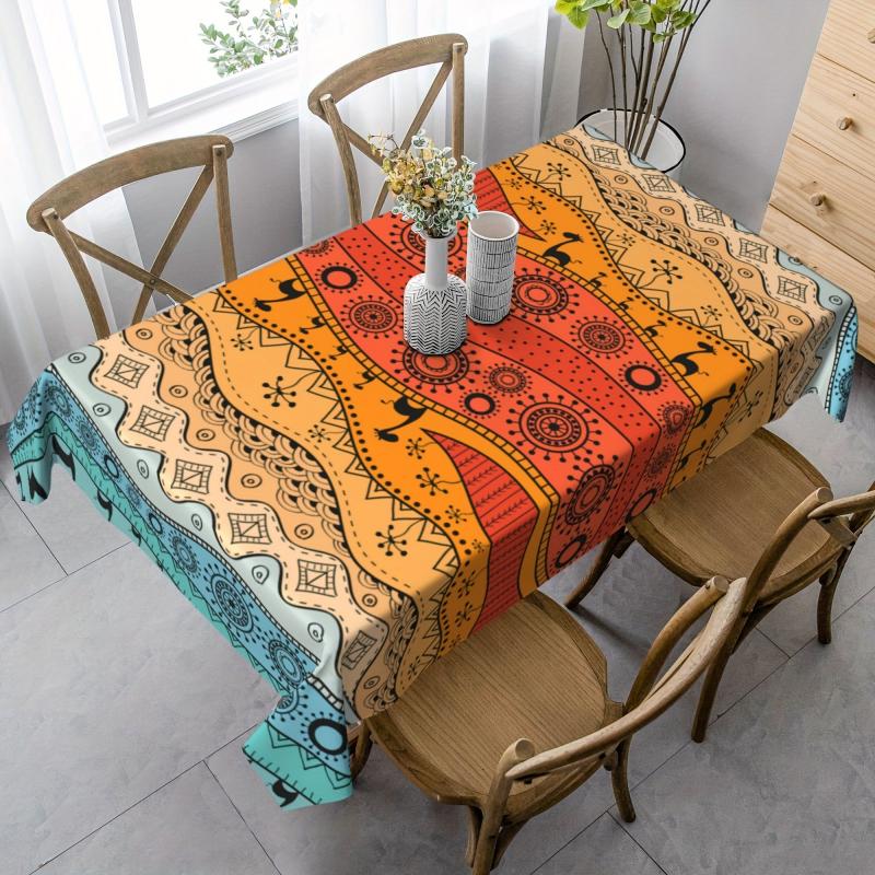 Bohemian Colorful Table Cloth Yellow Gradient Table Cover