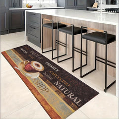 Soft Flannel Kitchen Floor Mat Non-slip Waterproof Doormat