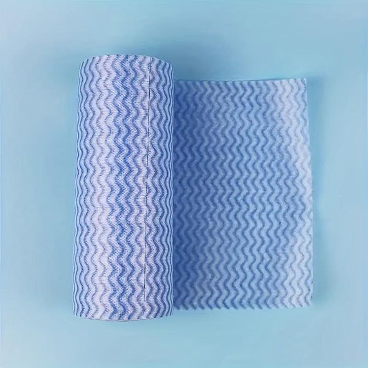 50pcs Roll Reusable Disposable Rag Kitchen Cloth Dishwashing Cloth Scouring Pad