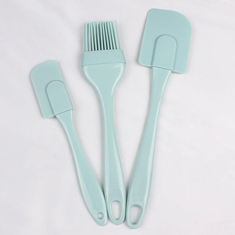Set Of 3 High Temp Cake Cream Spatula Scraper & Brush