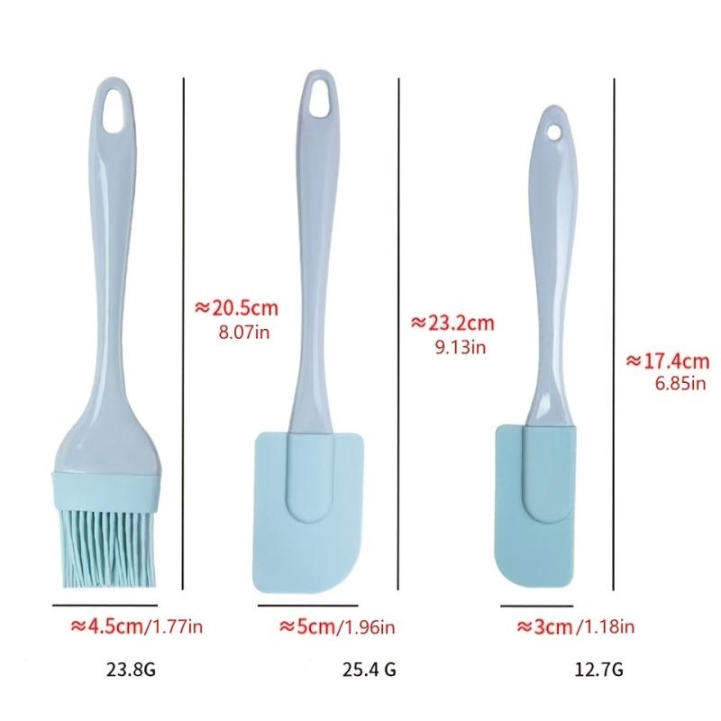 Set Of 3 High Temp Cake Cream Spatula Scraper & Brush