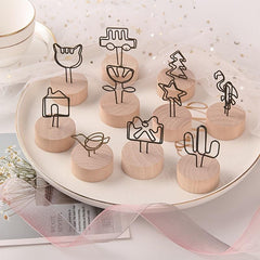 Wood Place Card Holders Table Number Holder Stand Wedding Party Supplies