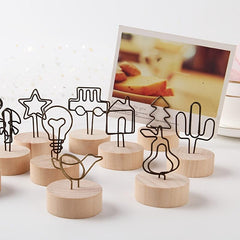Wood Place Card Holders Table Number Holder Stand Wedding Party Supplies