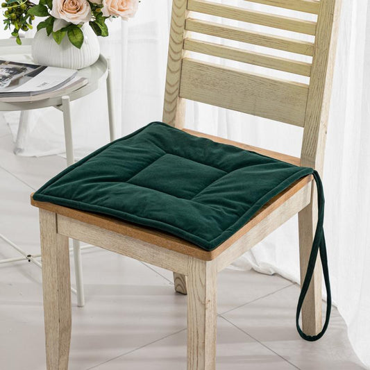 Solid Seat Cushion Modern Style Fabric Padded Strap Student Seat Pad