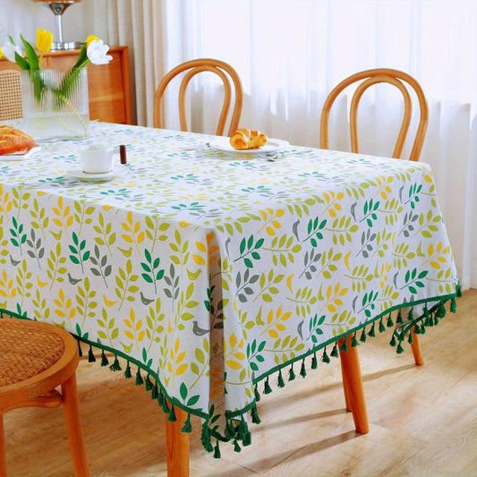 Colorful Leaf Tablecloth Watercolor Rectangular Tablecloth