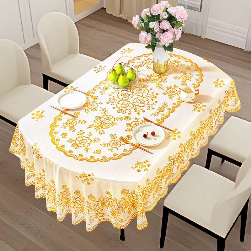 European Style Bronzing Tablecloth Waterproof Table Cover