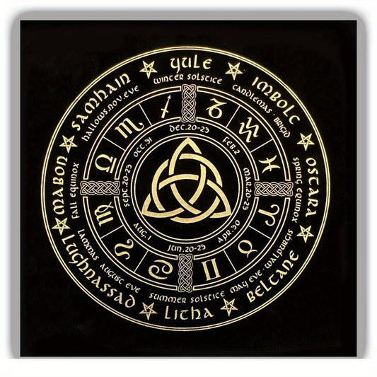 Bronzing Pattern Flannel Tarot Cloth Moon Tarot Mat Witchy Decor