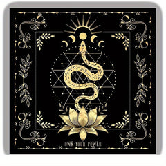 Bronzing Pattern Flannel Tarot Cloth Moon Tarot Mat Witchy Decor