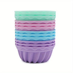 12pcs Mini Bundt Pan Cake Mold Fluted Tube Baking Tools