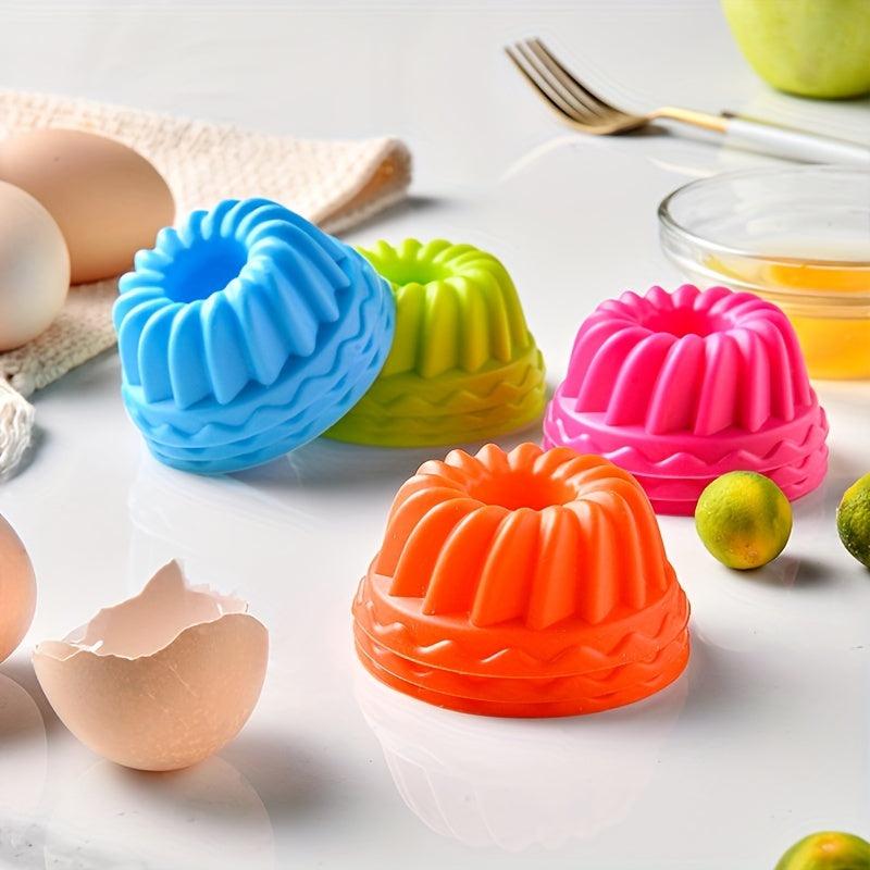 12pcs Mini Bundt Pan Cake Mold Fluted Tube Baking Tools