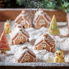Christmas Silicone Cake Molds 6 Cavity Gingerbread House Baking Round