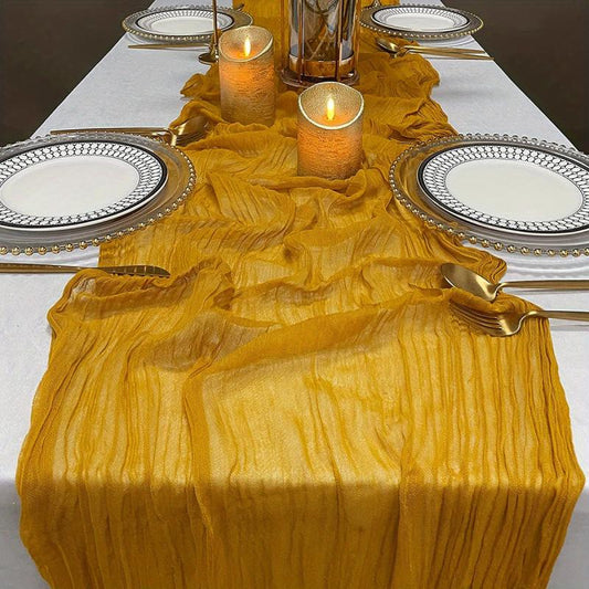 Polyester Table Runner for Bohemian Rural Dinner Decoration