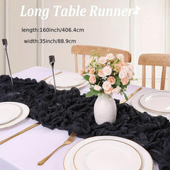 Polyester Table Runner for Bohemian Rural Dinner Decoration