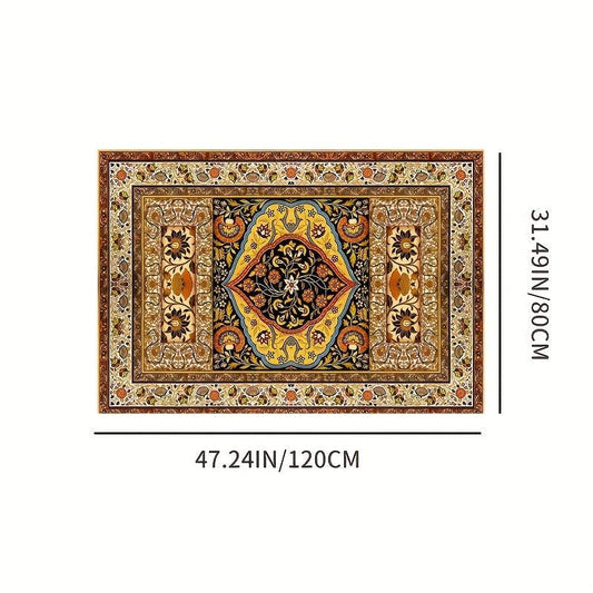 Boho Area Rug Distressed Persian Washable Non Slip Low Pile