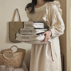 Ruffled Linen Apron X Back Apron with Pockets