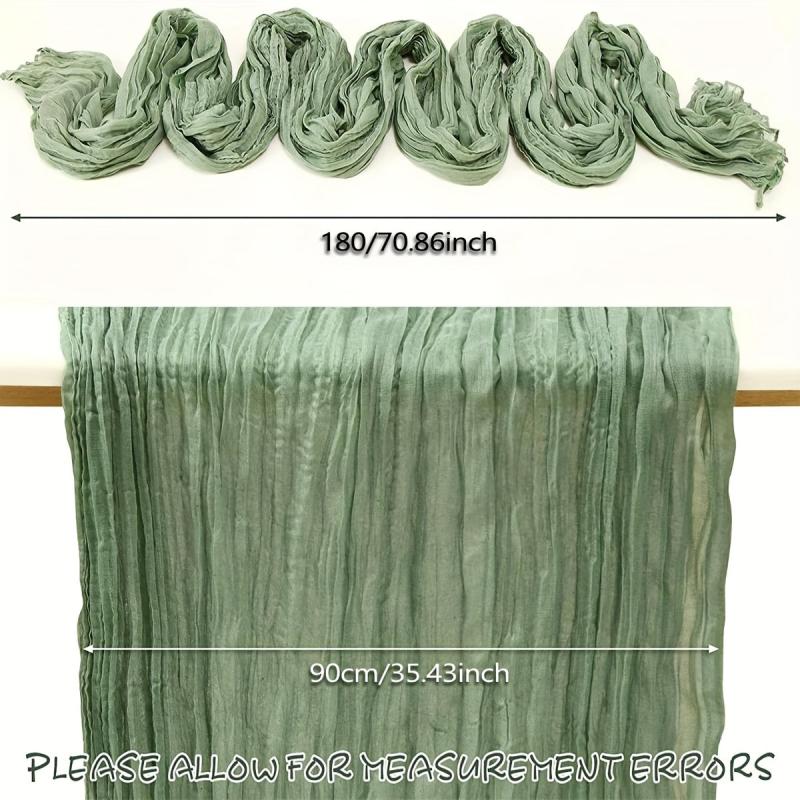 Boho Cheesecloth Table Runner for Wedding Bridal Shower Home Decor