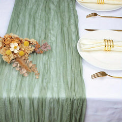 Boho Cheesecloth Table Runner for Wedding Bridal Shower Home Decor