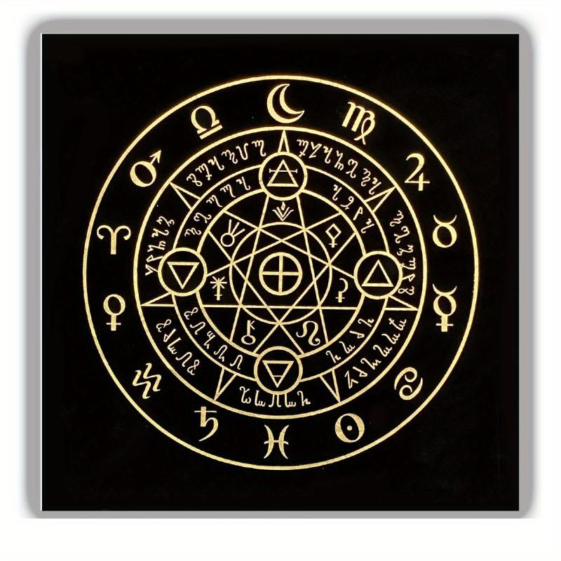 Triple Goddess Pentagram Velvet Altar Cloth