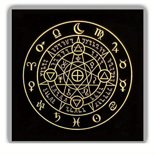 Triple Goddess Pentagram Velvet Altar Cloth
