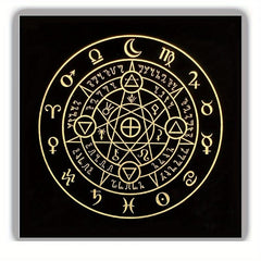 Triple Goddess Pentagram Velvet Altar Cloth