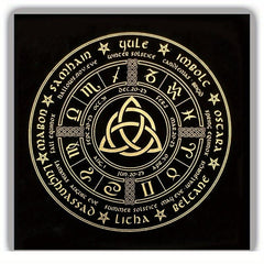 Triple Goddess Pentagram Velvet Altar Cloth