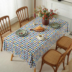 Boho Style Tablecloth with Tassel & Camo Design