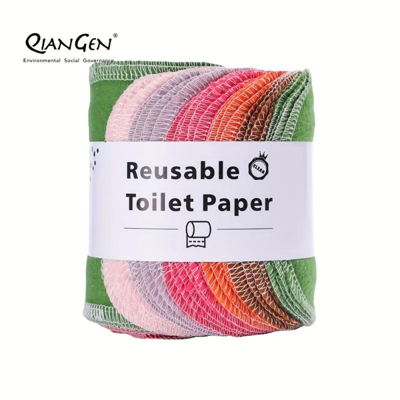 Washable Reusable Toilet Paper Cloth Towels Set