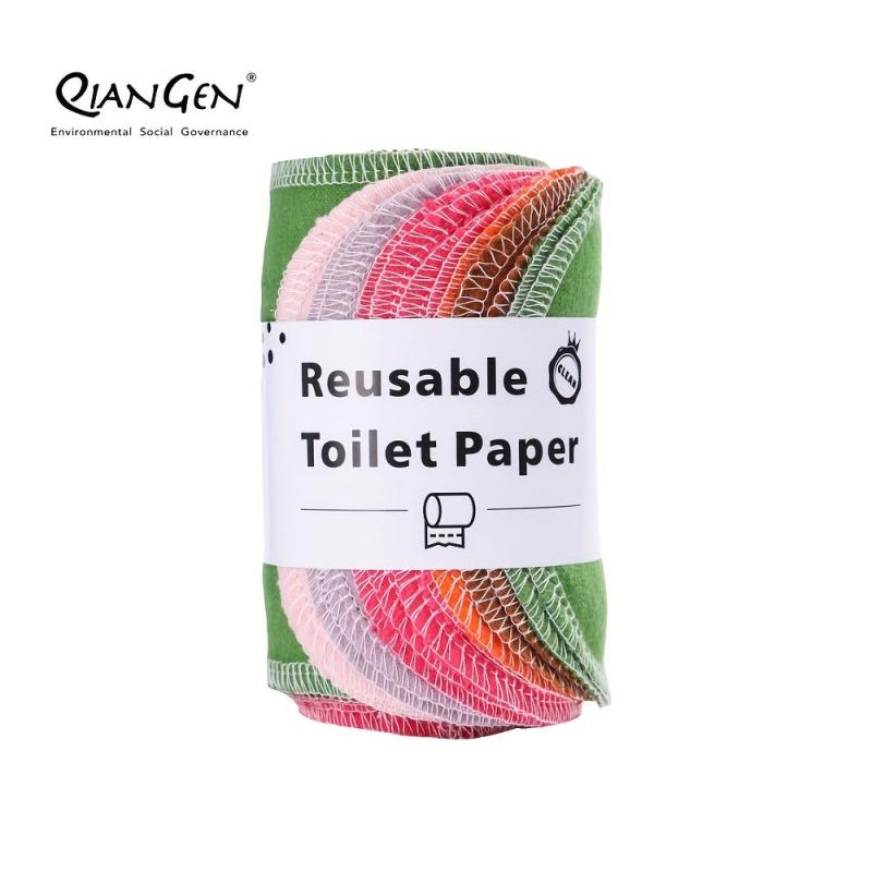 Washable Reusable Toilet Paper Cloth Towels Set