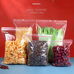 100pcs Ziplock Bags PE Gallon Food Storage Bags